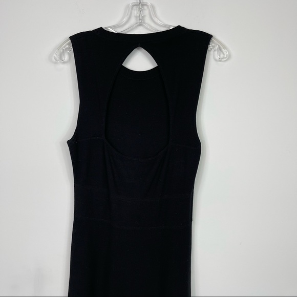 Theory Prosecco Maysen Knit Sleeveless Cutout Back Dress Black Retail $345 L - Picture 12 of 14